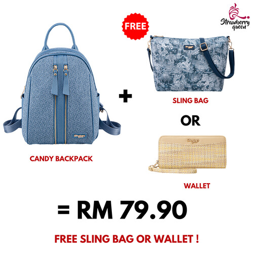 CANDY BACKPACK - RATTAN CB, DENIM BLUE